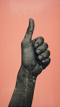 Hand sign finger black red. AI generated Image by rawpixel.