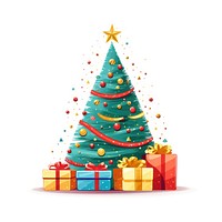 Christmas Tree With Colorful Gift Boxes christmas gift tree. AI generated Image by rawpixel.