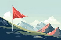 Mountain flag landscape outdoors. AI generated Image by rawpixel.