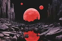 Vintage sci fi illustration astronomy outdoors nature. AI generated Image by rawpixel.