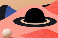 Vintage space science illustration headwear clothing painting. AI generated Image by rawpixel.