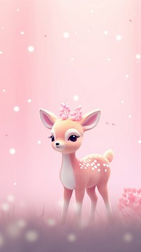 Cute deer cartoon animal mammal. 