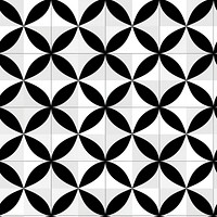 Geometric patterns black white tile. 