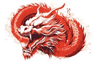 Chinese dragon white background representation creativity. AI generated Image by rawpixel.