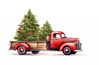 Truck and Christmas tree christmas vehicle plant.