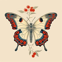 Butterfly pattern drawing animal. AI generated Image by rawpixel.