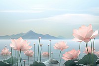 Lotus meadow flower outdoors nature. AI generated Image by rawpixel.