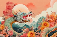 Chinese dragon outdoors representation creativity. AI generated Image by rawpixel.