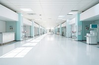 Hospital architecture building corridor. AI generated Image by rawpixel.