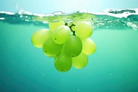 Grapes underwater balloon green. AI generated Image by rawpixel.