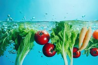 Vegetable underwater lettuce plant. AI generated Image by rawpixel.