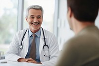 Doctor talking adult man. AI generated Image by rawpixel.