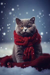 Portrait snow pet animal. AI generated Image by rawpixel.