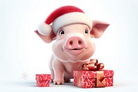 Pig christmas mammal animal. AI generated Image by rawpixel.