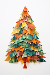 Christmas tree paper art origami. AI generated Image by rawpixel.
