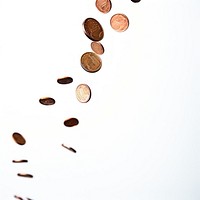 Coin falling down money investment currency. AI generated Image by rawpixel.