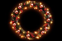 Christmas wreath light illuminated. AI generated Image by rawpixel.