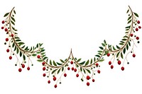 Christmas pattern cherry plant. AI generated Image by rawpixel.