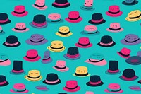 Hat backgrounds pattern arrangement. AI generated Image by rawpixel.