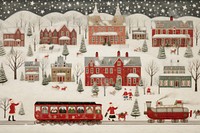 Christmas christmas snow art. AI generated Image by rawpixel.