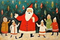 Christmas christmas painting art. AI generated Image by rawpixel.