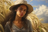 Latin Cuban woman agriculture portrait adult. AI generated Image by rawpixel.