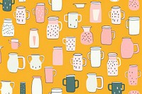 Milk pattern backgrounds jug. AI generated Image by rawpixel.