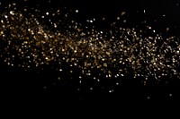Golden confetti backgrounds black black background. AI generated Image by rawpixel.