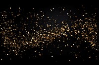 Golden confetti backgrounds black space. AI generated Image by rawpixel.