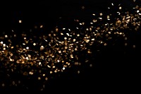 Golden confetti backgrounds black paper. AI generated Image by rawpixel.