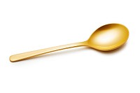 Golden spoon white background silverware simplicity. AI generated Image by rawpixel.
