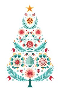 Christmas tree art pattern anticipation. AI generated Image by rawpixel.