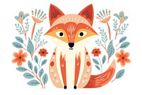 A fox pattern drawing animal. AI generated Image by rawpixel.