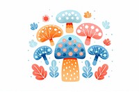 Minimal mini mushroom art pattern creativity. AI generated Image by rawpixel.