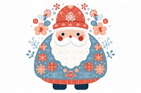 Minimal santa claus art snowman pattern. 