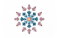 Minimal snowflake art pattern white background. AI generated Image by rawpixel.