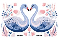 Two swans animal bird togetherness. AI generated Image by rawpixel.