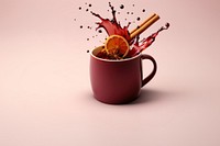 Mulled wine spilling coffee drink cup. AI generated Image by rawpixel.