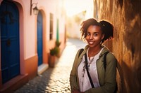 African american woman standing portrait travel. AI generated Image by rawpixel.