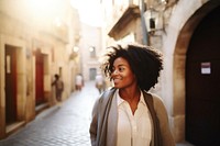 African american woman portrait standing travel. AI generated Image by rawpixel.