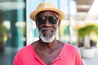 Senior african american man glasses portrait travel. AI generated Image by rawpixel.