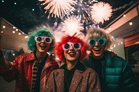 Friends festival glasses adult. AI generated Image by rawpixel.
