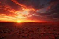 Outdoors horizon sunset nature. AI generated Image by rawpixel.