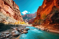 River canyon mountain outdoors. AI generated Image by rawpixel.