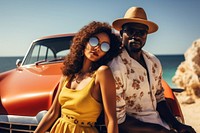African american couple glasses holiday travel. AI generated Image by rawpixel.