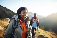 African american friends hiking recreation adventure. AI generated Image by rawpixel.