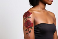 Rose tattoo back arm. AI generated Image by rawpixel.