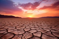 Dry lake bed outdoors horizon nature. AI generated Image by rawpixel.