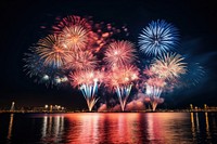 Fireworks night celebration outdoors. AI generated Image by rawpixel.