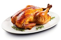 Whole chicken dinner plate meat. AI generated Image by rawpixel.
